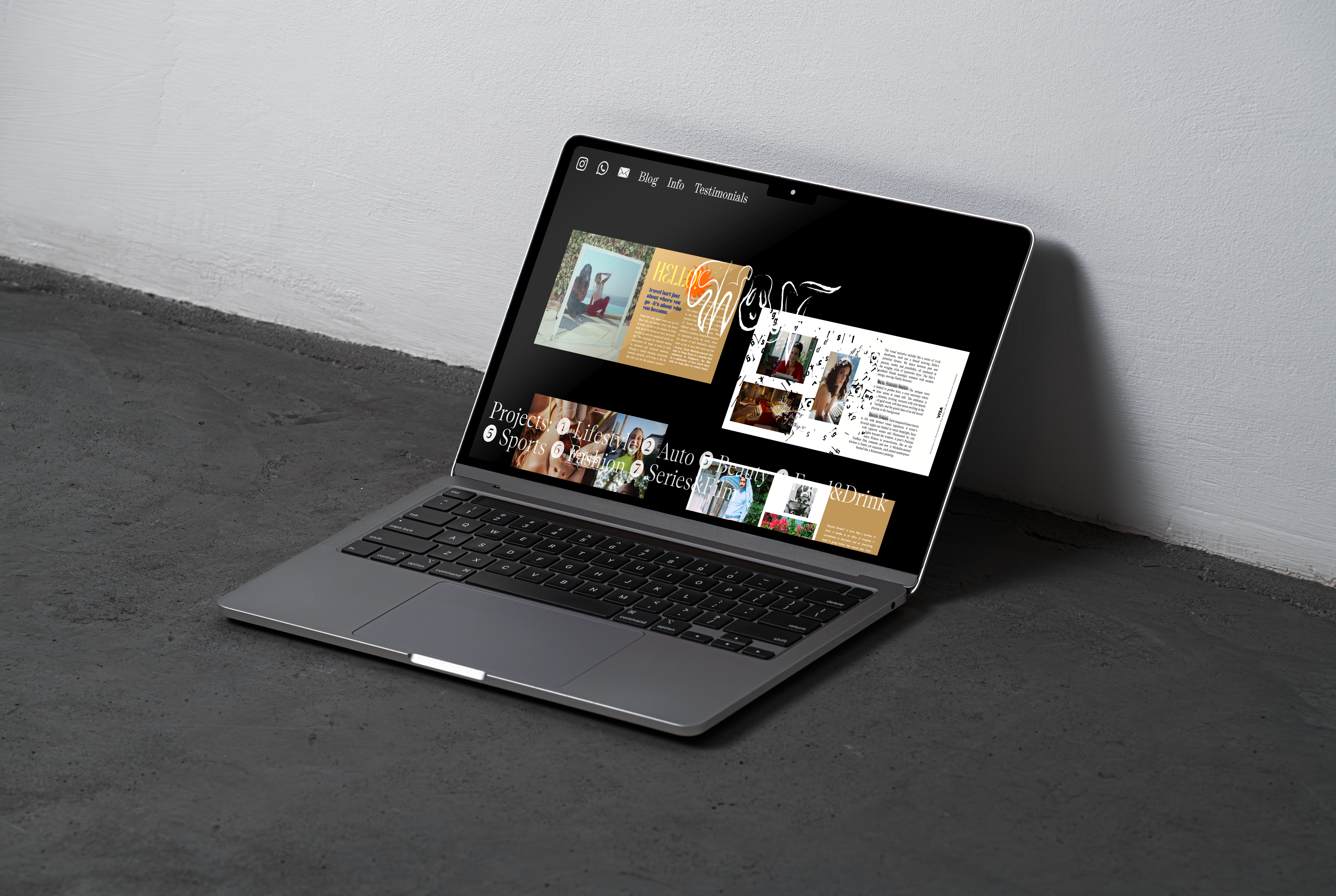 Ghost website mockup